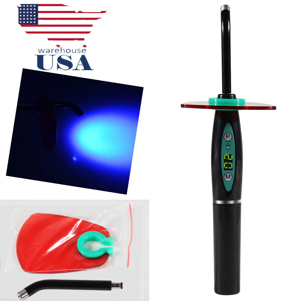 Dental Wireless Cordless LED Cure Curing Light Lamp 2000mw 5W Tool Resin Cure US