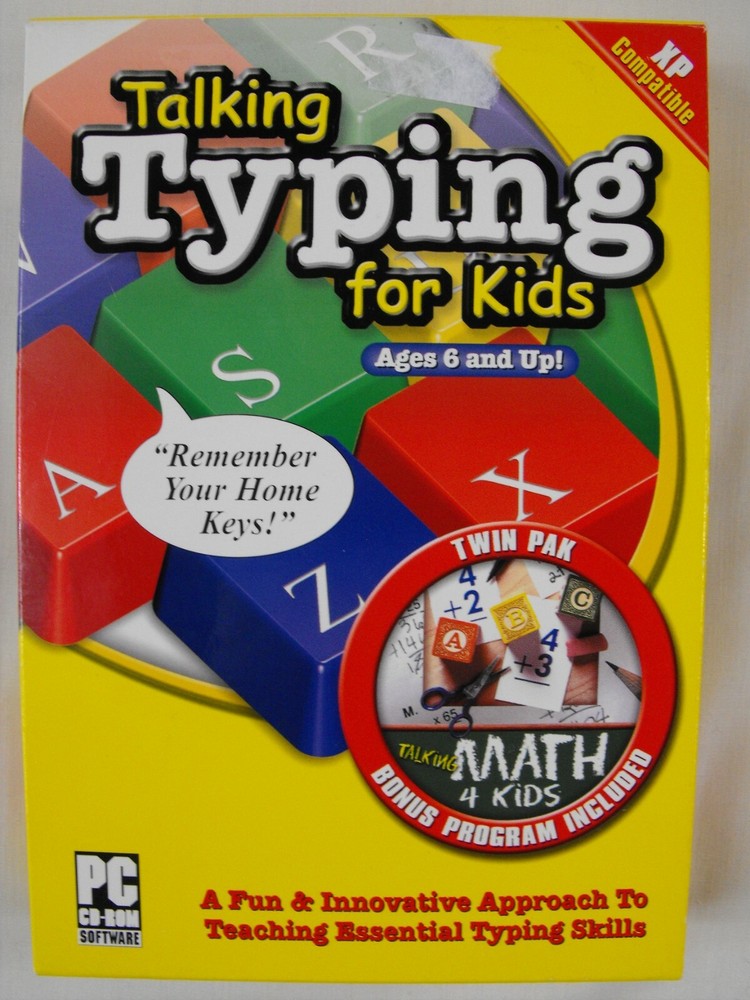 Cosmi Talking Typing for Kids (PC, 2003) in Box - Includes Talking Math 4 Kids