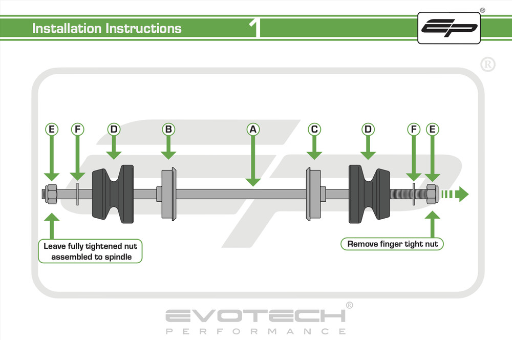 Evotech Performance Paddock Stand Bobbins - Yamaha XSR700 XTribute (2018+)