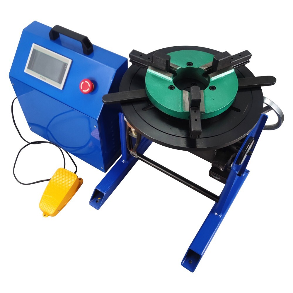 50KG Welding Positioner Turntable Soldering (PLC Controller) with 200mm Chuck