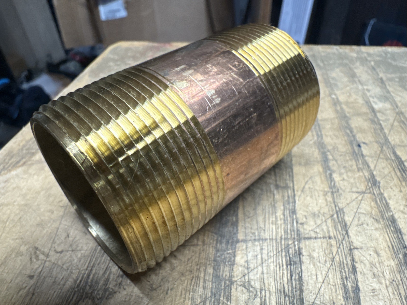 1-1/2" Mnpt X 3" Length TBE Brass Pipe Nipple 1J3979-D10