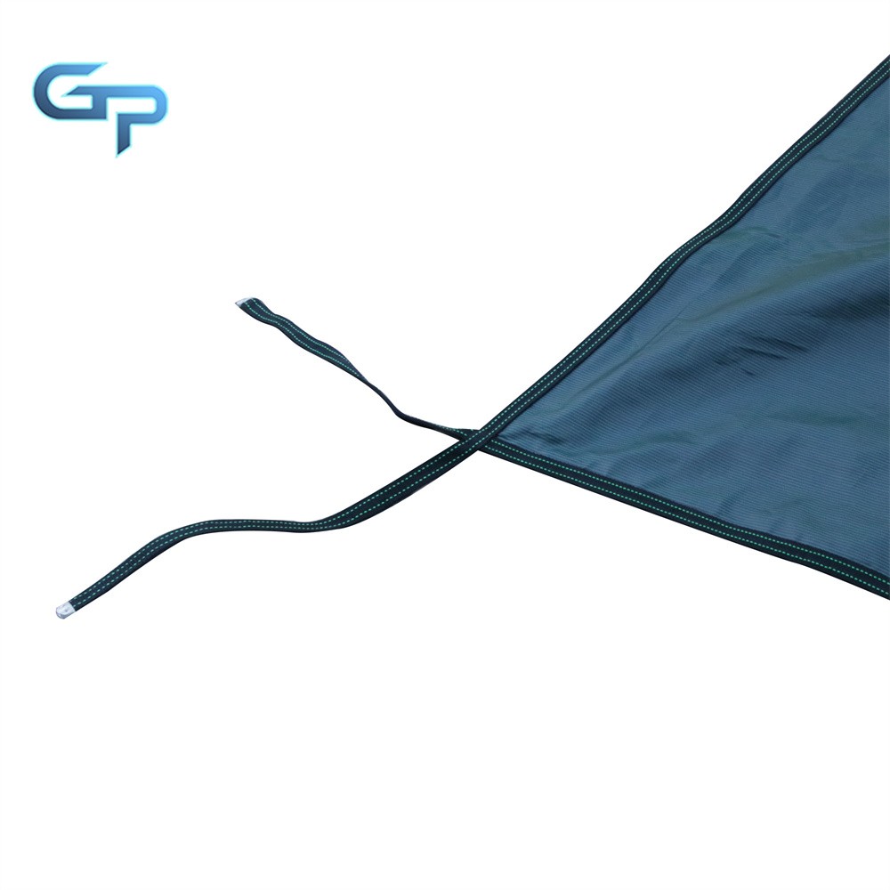 Solid Rectangular Pool Safety Cover With 4'x8' Right Step and Drain For 20x40FT