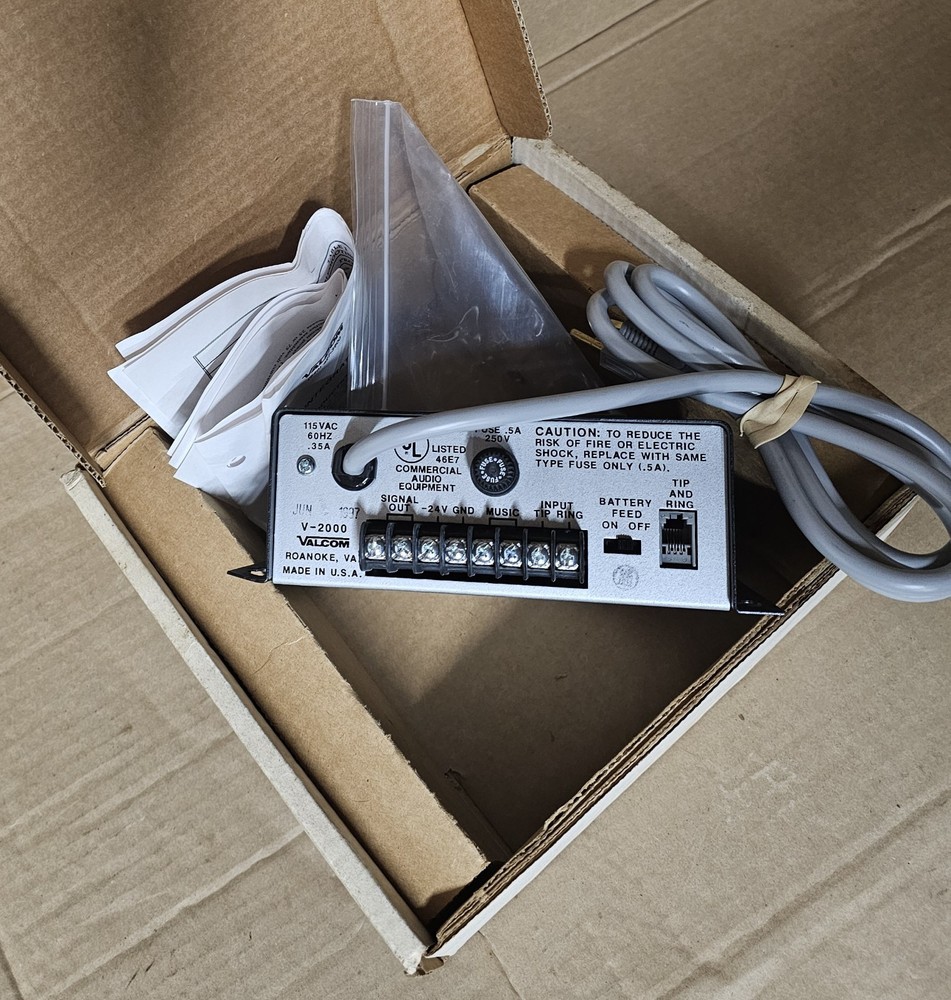 Valcom V-2000 Integrated Single Zone Page Control/Interface System 1 Zone 1 Way