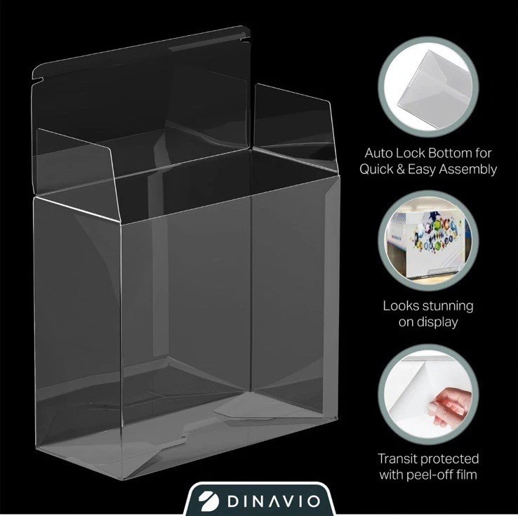 Dinavio Crafthouse PET Plastic ETB Protector Case 10 Pack - Elite Trainer Box...