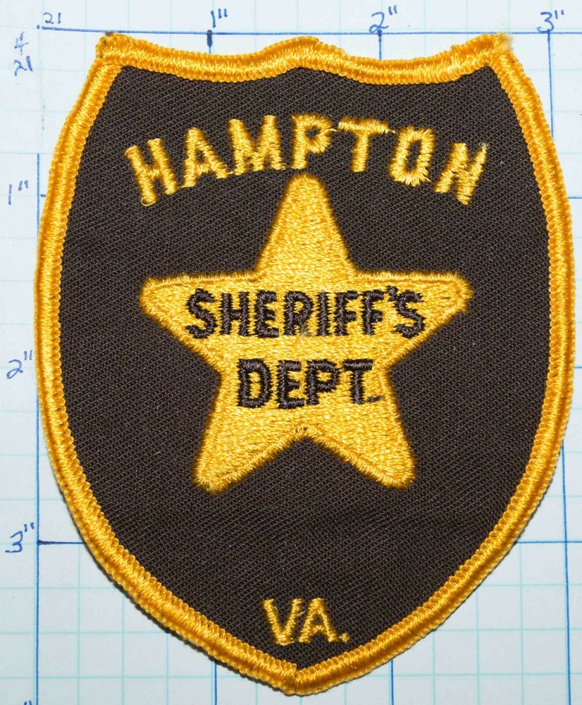 VIRGINIA, HAMPTON COUNTY SHERIFF'S DEPT BROWN 3.75" PATCH