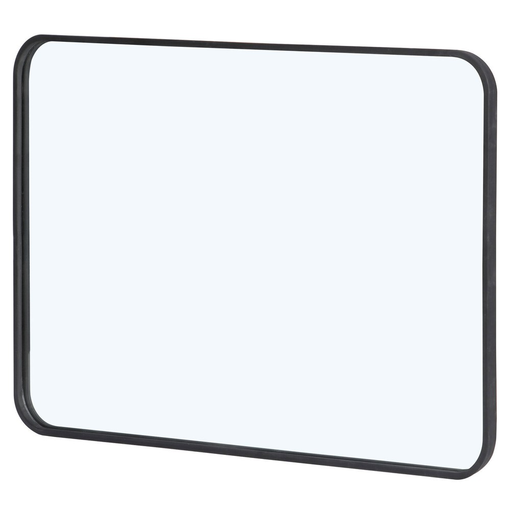 2PCS 24" x 36" Rectangular Wall Mirror Metal Black Frame Bathroom Bedroom