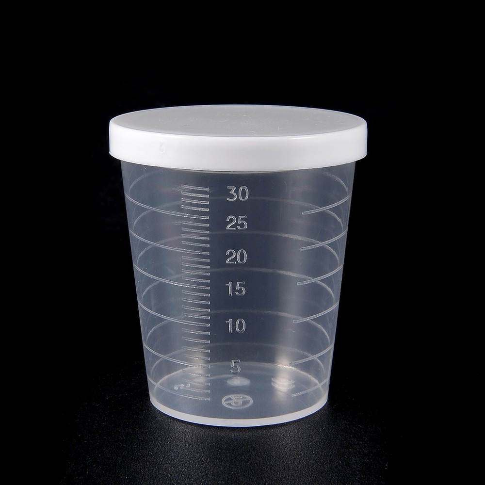 Kitchen Laboratory 30mL Clear Plastic Graduated Measuring Cup w Cap