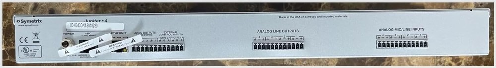 Symetrix Jupiter 4 Digital Signal Processor, 4 Inputs, Audio Network