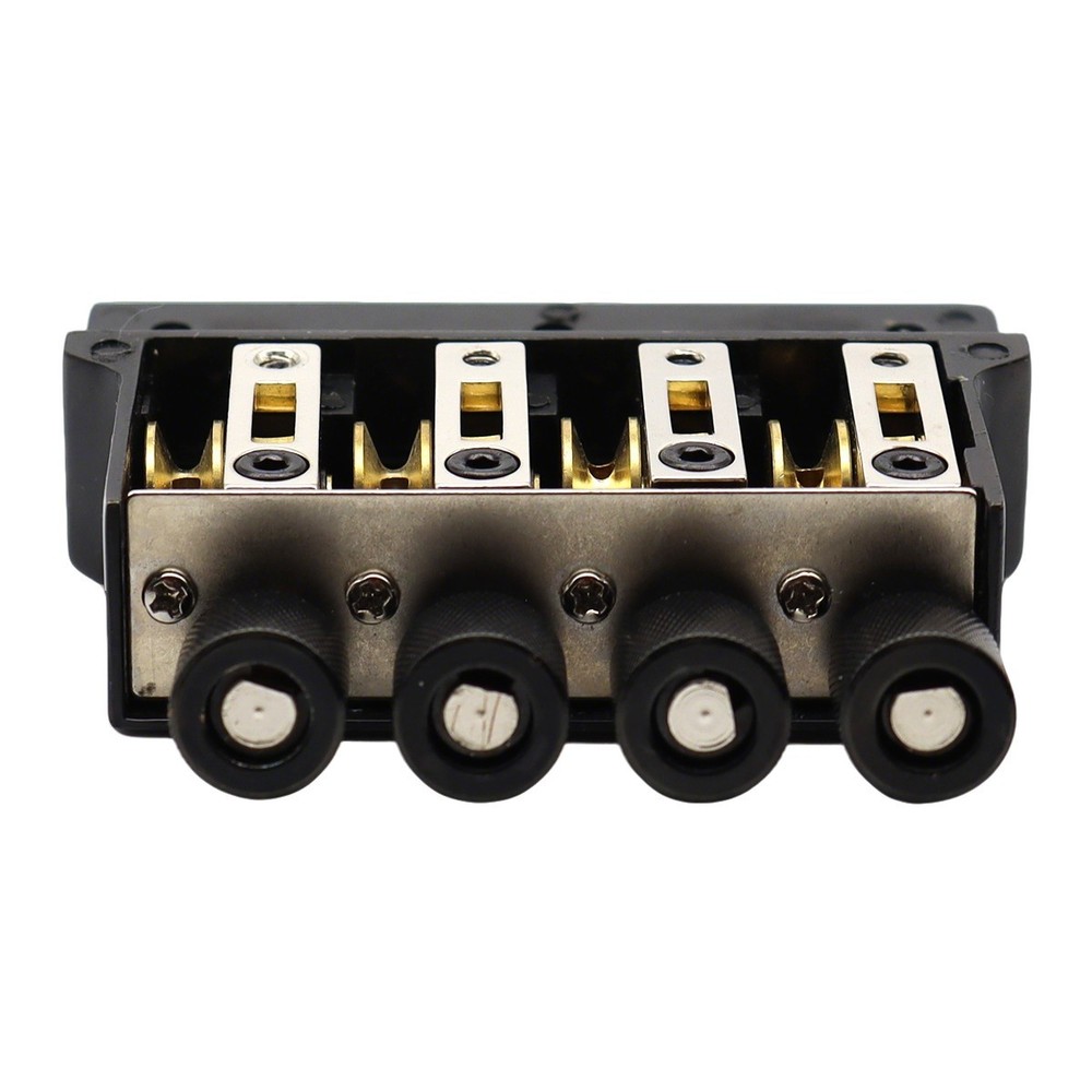 Headless 4string Electric Bass Roller Tailpiece Bridge set Fixed Hardtail Saddle