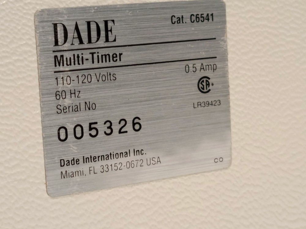 DADE C6541 Multi-Timer laboratory bench timer, 0–120 min, 110–120VAC