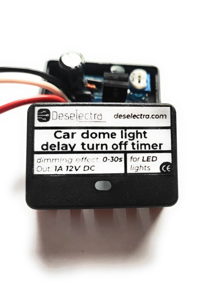 3A LED car dome interior light switch timer 1-30s 12V dimming effect negative