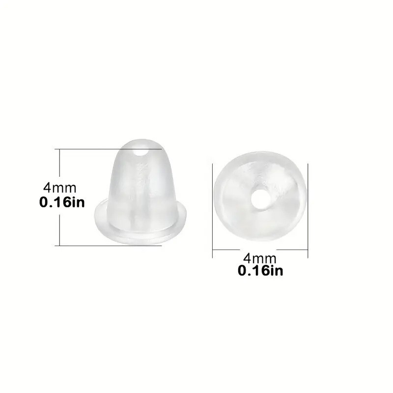 10pcs silicone rubber earring back stoppers for secure earring lock accessories