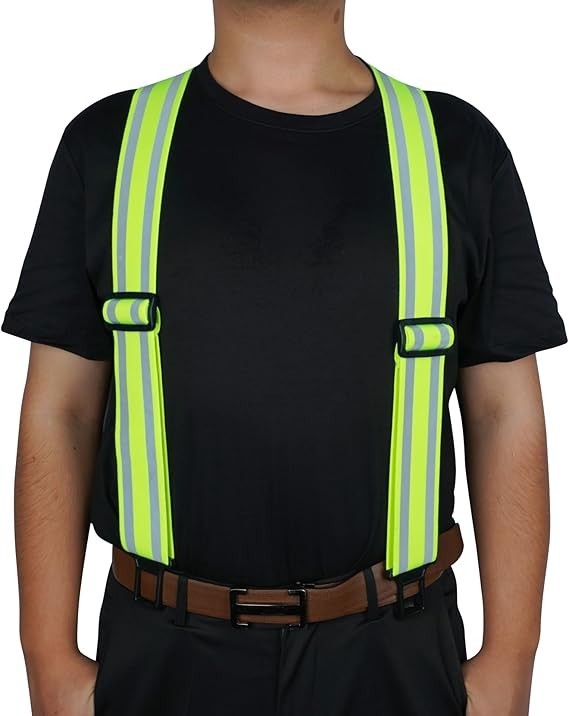 Safety Reflective Suspender Safety & High Visibility Men Work Suspender
