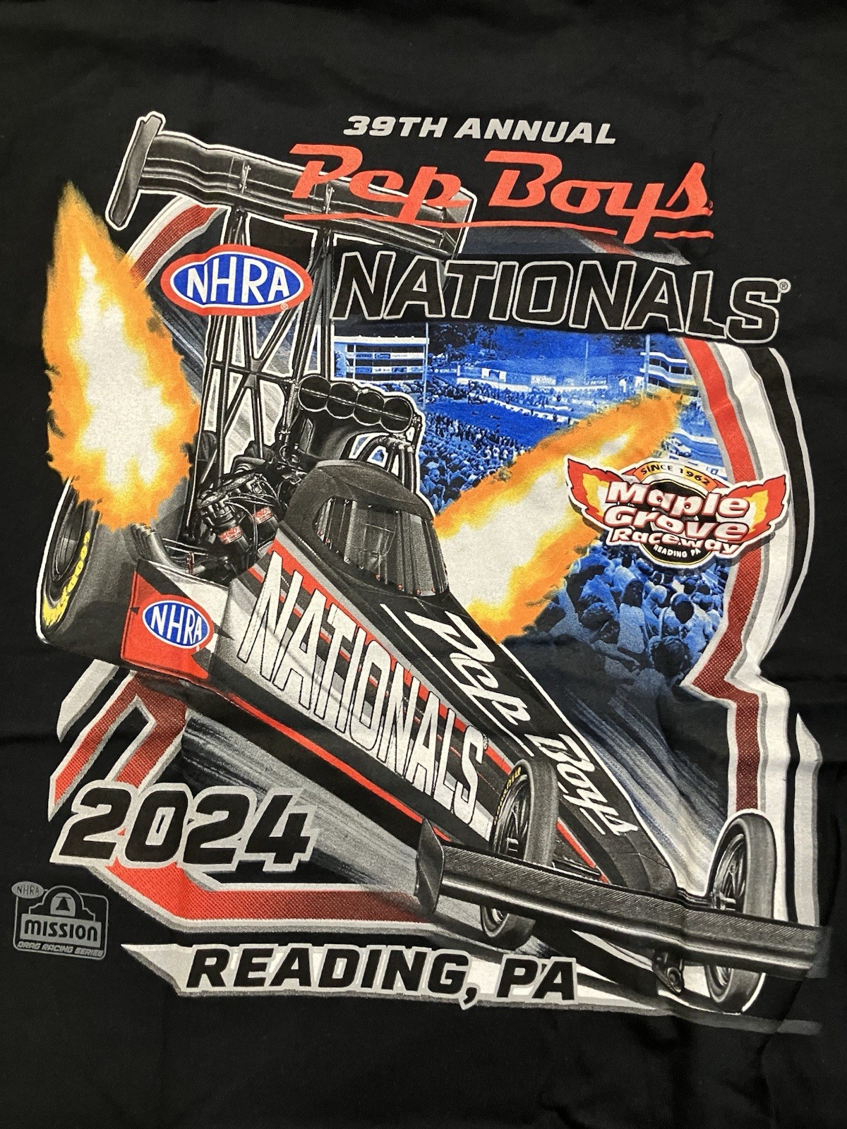 MIXED BOX OF 40 NHRA DRAG RACING CLASSIC DRIVER/ EVENT SHIRTS ALL SIZE XL