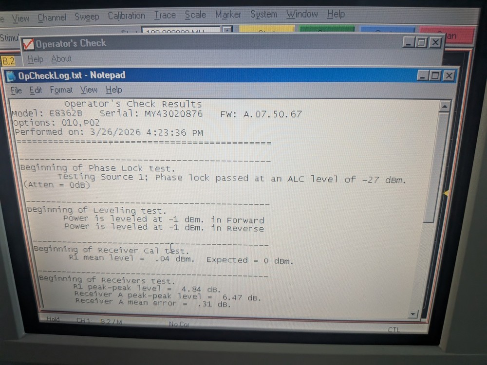 🔥 Agilent E8362B 10Mhz-20GHz Vector Network Analyzer ~ Calibrated! w/options.