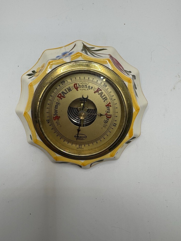 Vintage Ceramic Sure 4 Cast Barometer Germany