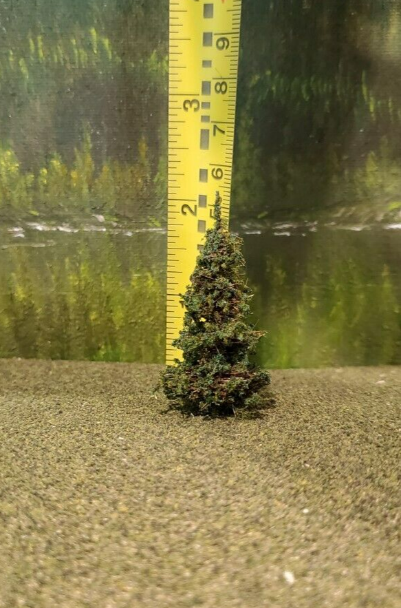 MOOSE CREEK TREES - Fir / Pine Trees (2" x 10 Trees) Model Trains HO N Z Scale