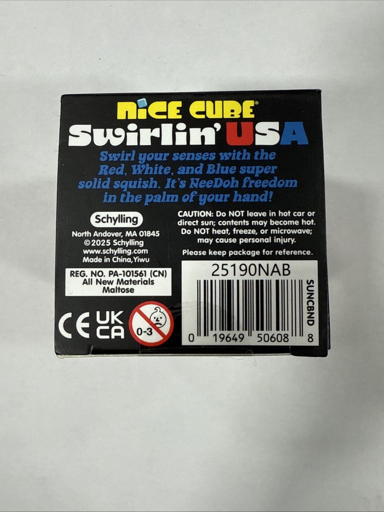 NEEDOH Nice Cube Swirlin' USA Super Solid Squish NEW Authentic