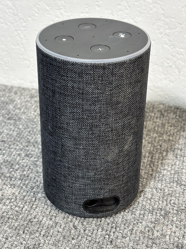 Amazon Echo (2nd Generation) Smart Assistant Charcoal Black Fabric Works Tested