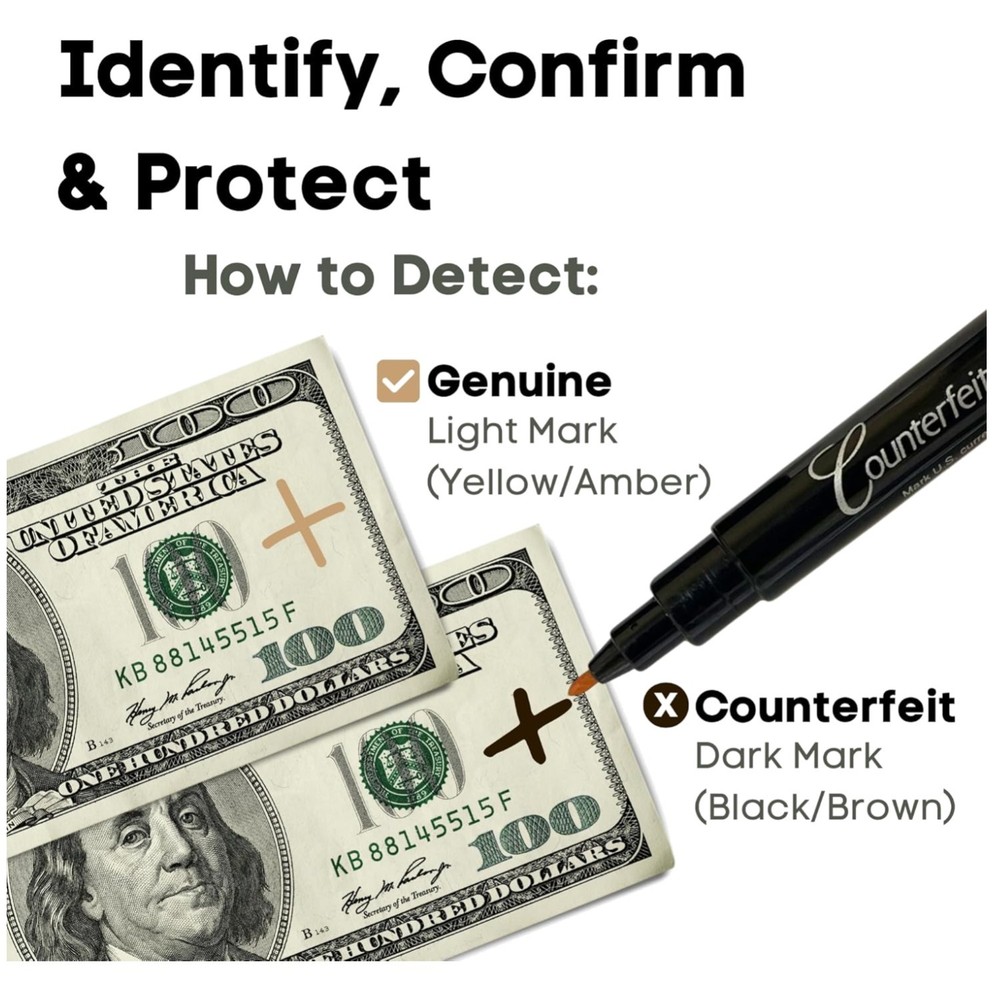Prevent Profit Loss with Counterfeit Marker - 50 Pack