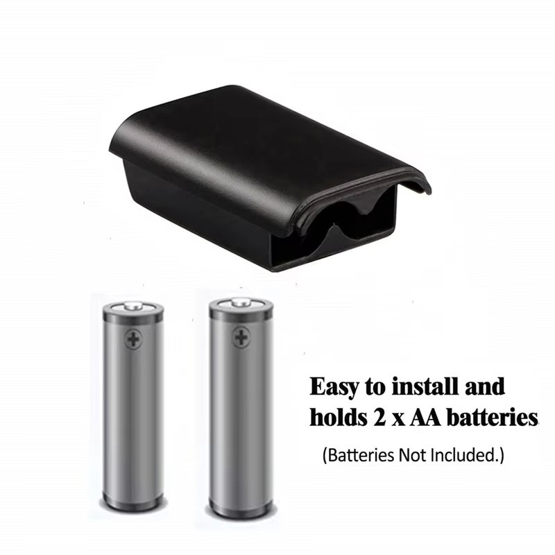 Battery Back Cover Case Shell Pack For Xbox 360 Wireless Controller Black