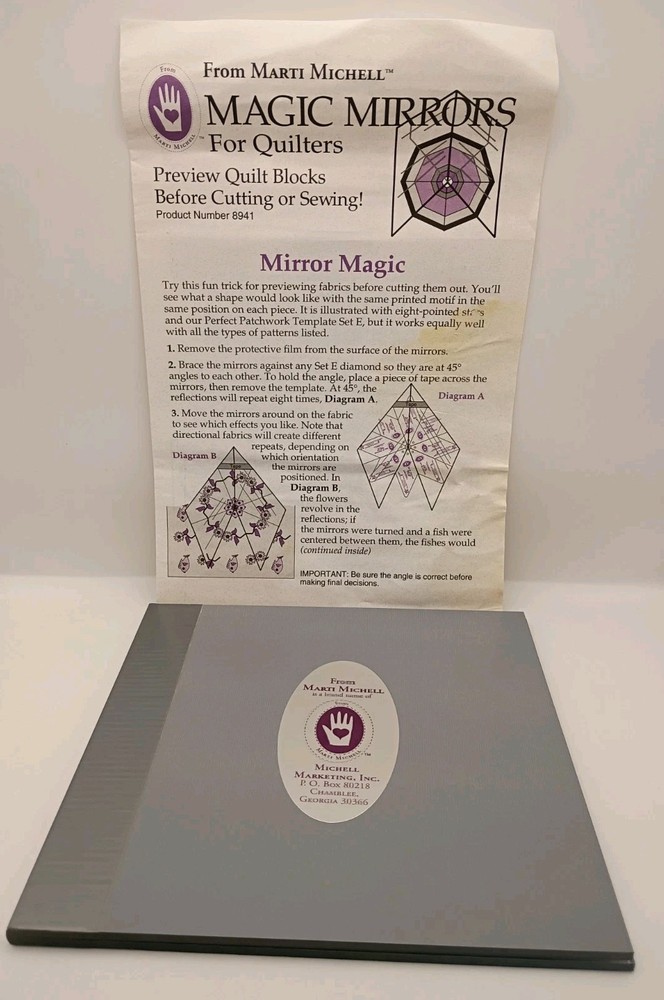 Marti Michell Magic Mirrors for Quilters Preview Quilt Blocks 8941 Sewing Tool