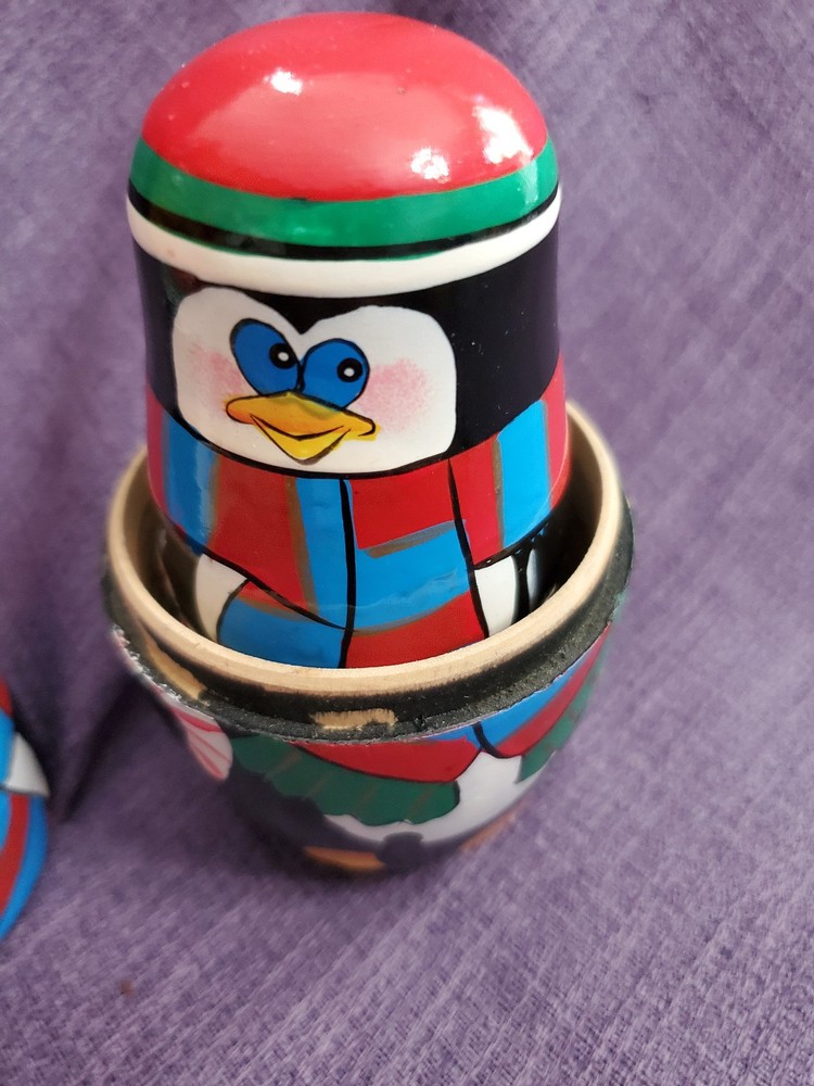 Wooden Stacking Penguins