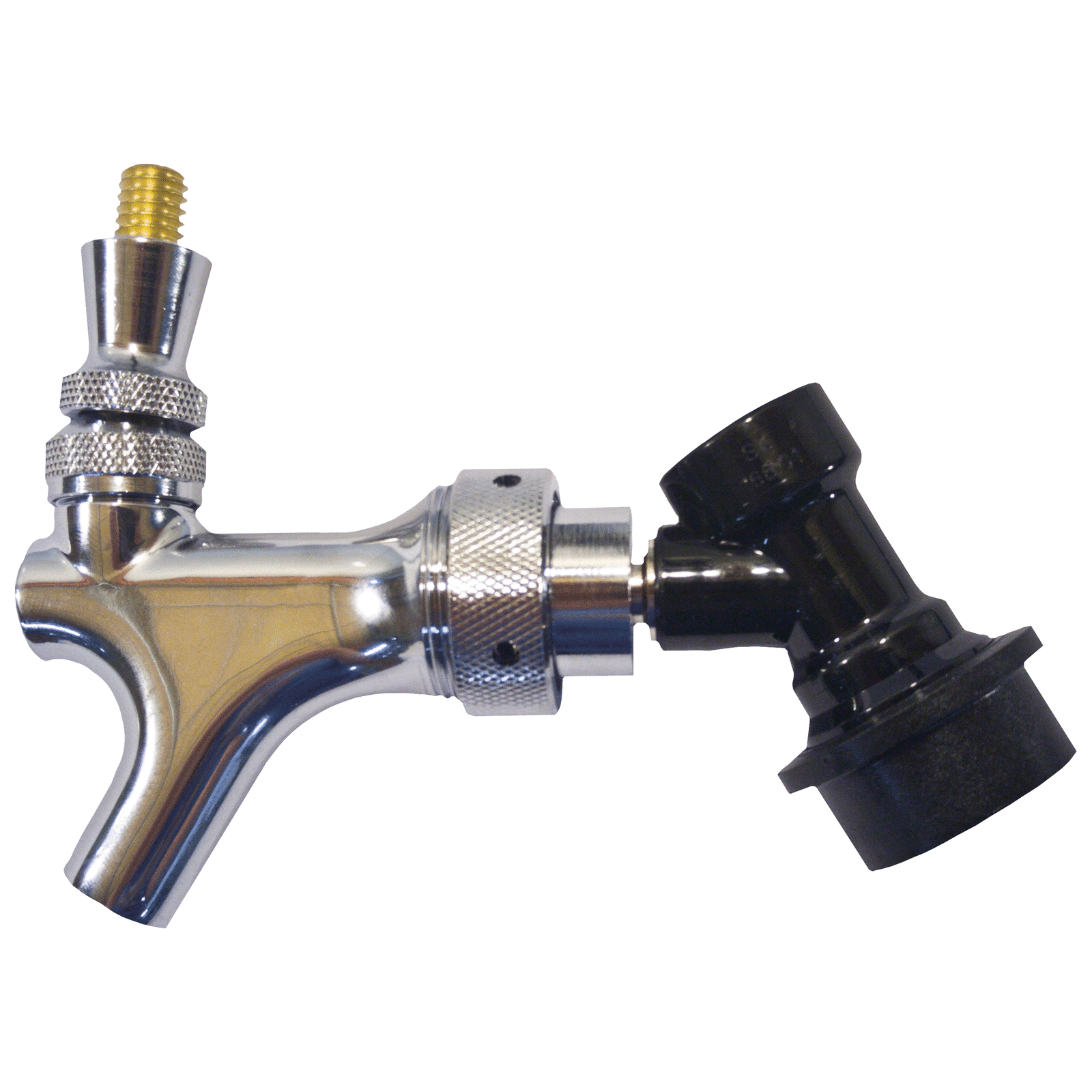CHROME SAMPLING FAUCET TAP w/ BALL LOCK for Corny Keg Draft Beer Soda