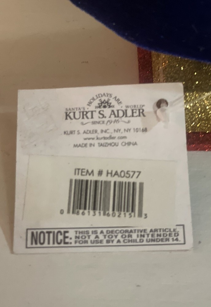 Kurt Adler Hollywood Nutcracker - Red & Teal Soldier Blue Cape Nutcracker
