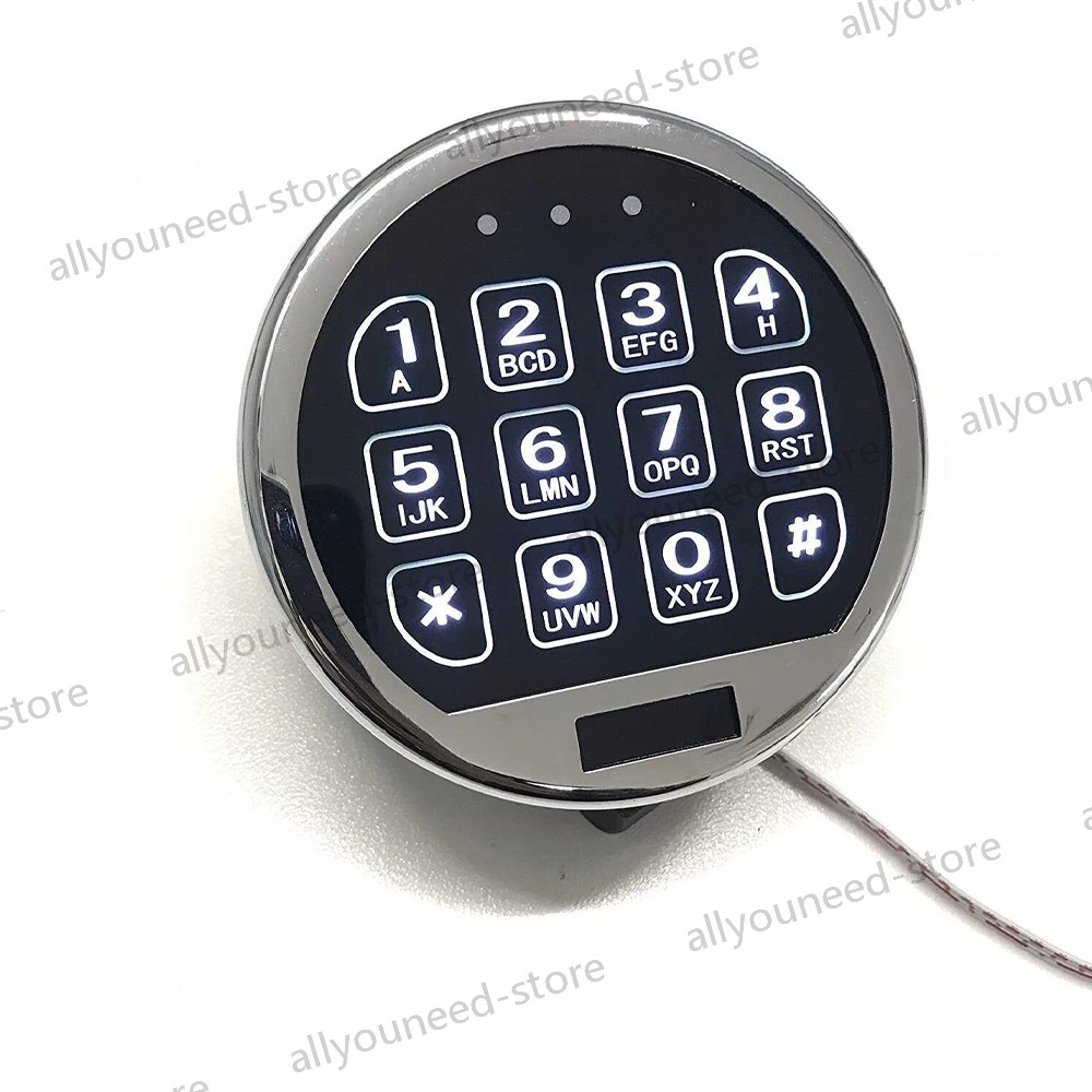 Gun Safe Lock Replacement LED Keypad Chrome With Swing Bolt Electronic Lock