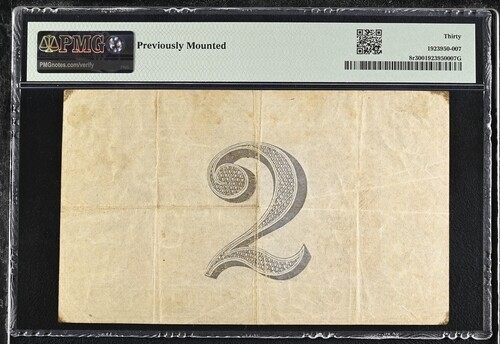 DANISH WEST INDIES 2 Dalere 1898 Remainder -PMG 30 - Details