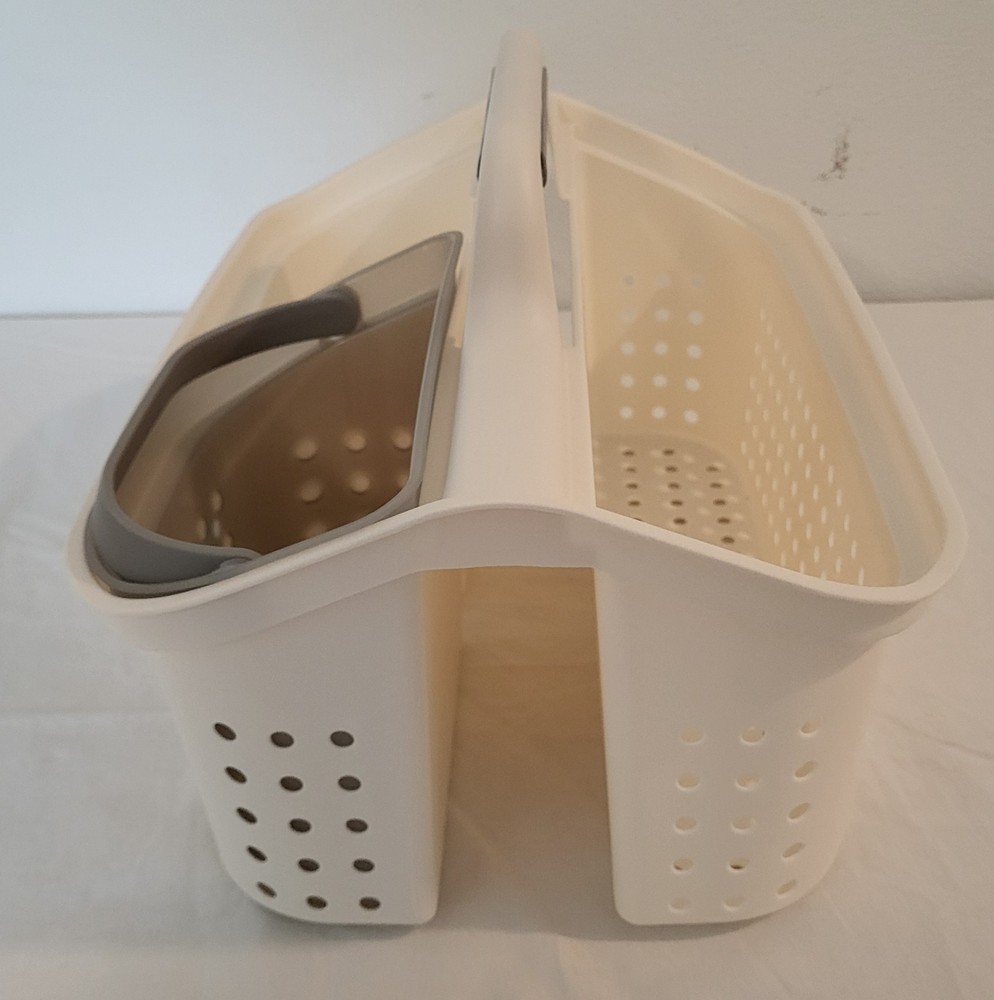 Room Essentials 2-in-1 Shower Caddy for Dorm Beige Polypropylene