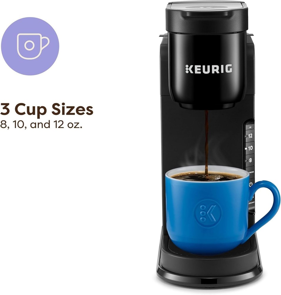 K-Express Single Serve K-Cup Pod Coffee Maker, 3 Brew Sizes, Strong Button Fe...