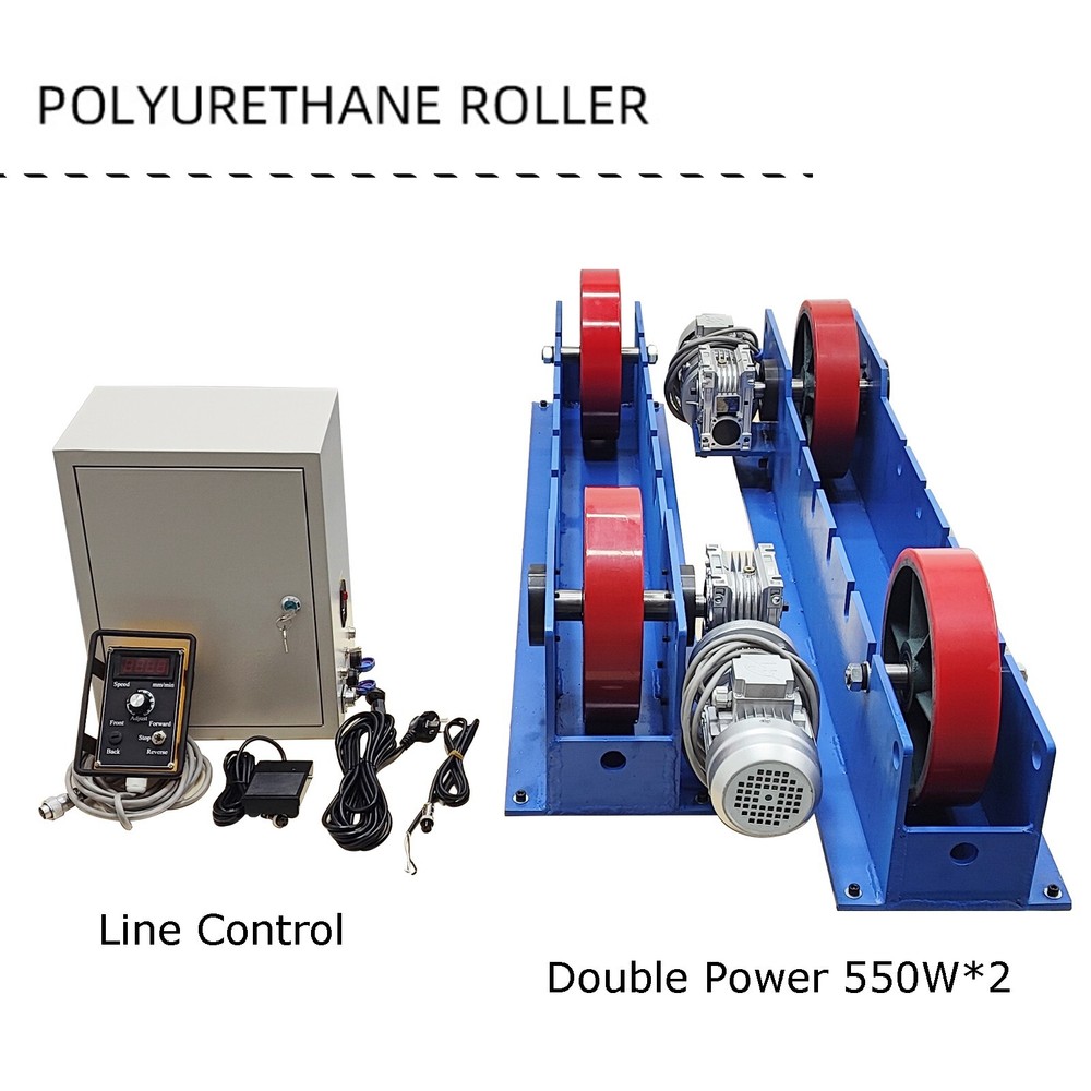220V 3-Ton Double Power Line-control Welding Turning Roller Welding Bench
