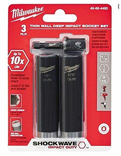 Milwaukee 49-66-4485 Socket Dp Imp Set, 1/2"