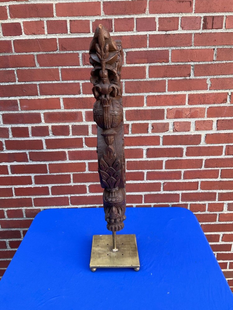 Antique Carved Architectural Element On Stand
