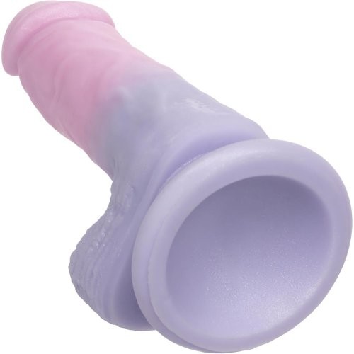First Time Liquid Silicone Dildo with Balls