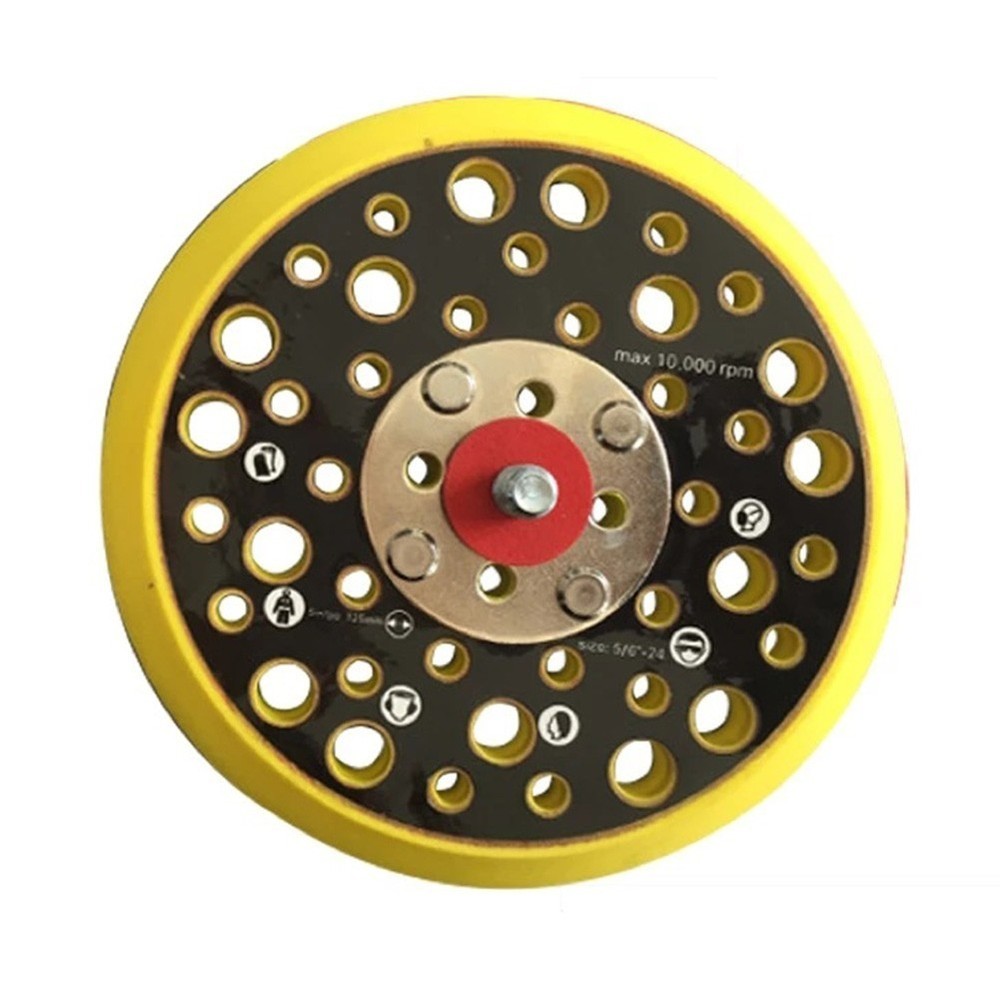 1* 5 Inch 44 Holes Sander Backing Pad Hook&Loop Dust Sanding Disc