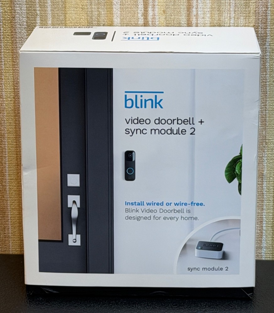 Open Box Blink Video Doorbell Camera + Sync Module 2 BSM00400U