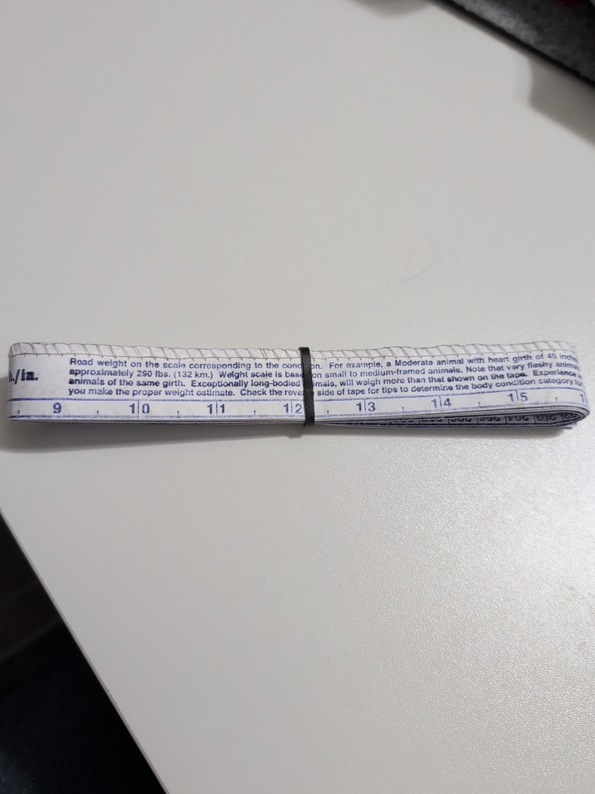 Beef Weigh Tape, Nasco 44551C, New (Older Packaging / No Outer Plastic Bag)