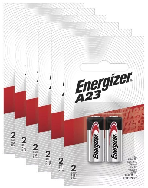 (Pack 6) Energizer Alkaline Batteries A23 (2 Battery Count) - Packaging May Vary