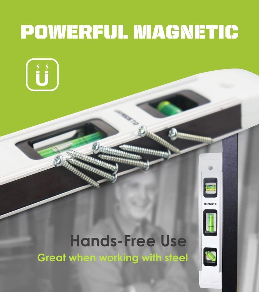 Torpedo Level 9inch Level With 45/90/180 Bubbles Small Measuring Tool3 Pack