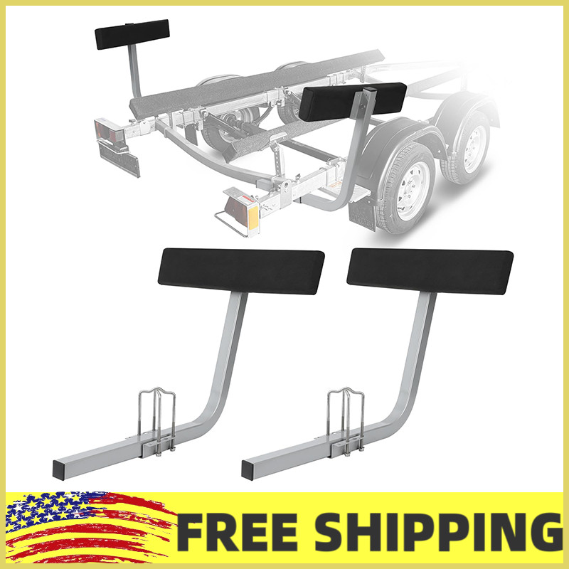 2pc Boat Trailer Guides 20"Carpeted Guide On Tilting Side Bunks W/Frames,Hardwar