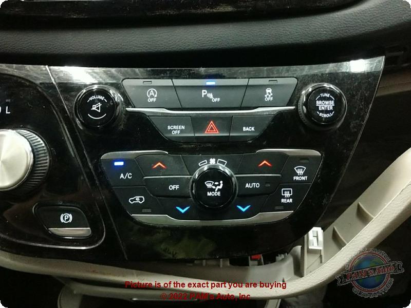 Used A/C Selector Switch fits: 2017 Chrysler Pacifica front 3 zone temperature c