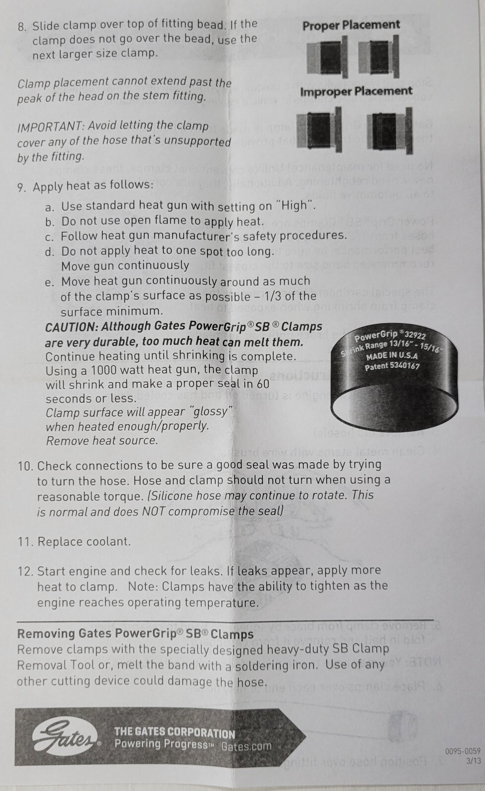 Pair Gates Powergrip Radiator Hose Clamps 1-1/2" to 1-3/4" Outside Dia USA 32941