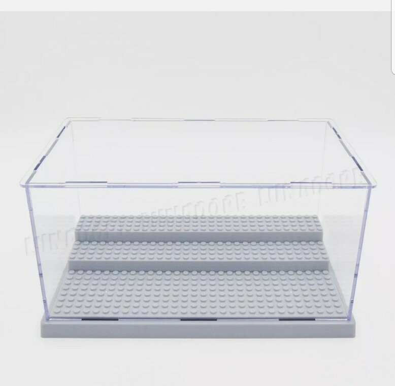 US 9.8"Display Box Showcase For Building Blocks Plastic Self-Assembly
