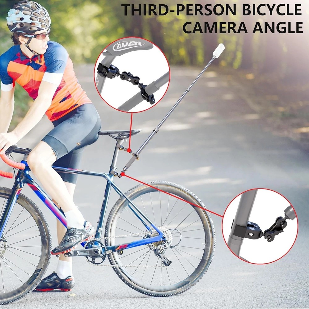 360 Motorcycle Mount Kit, Universal Adjustable Motorcycle Camera Mount for Motor