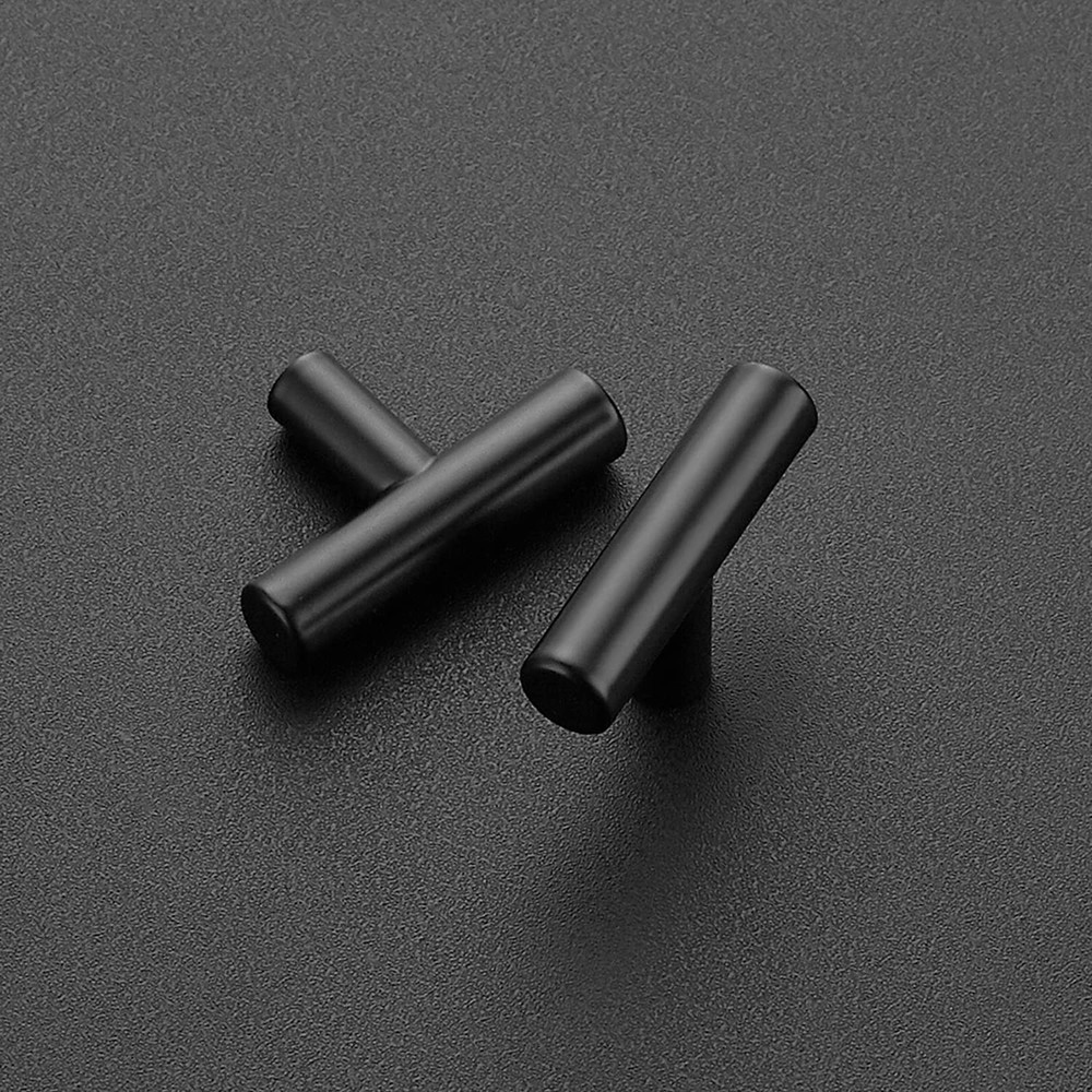 10 Pack Matte Black 2 Inch Cabinet Knobs Stainless Steel Pulls Hardware