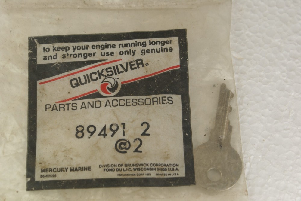 QUICKSILVER 89491 2 MERCRUISER MERCURY 2 KEYS IGNITION