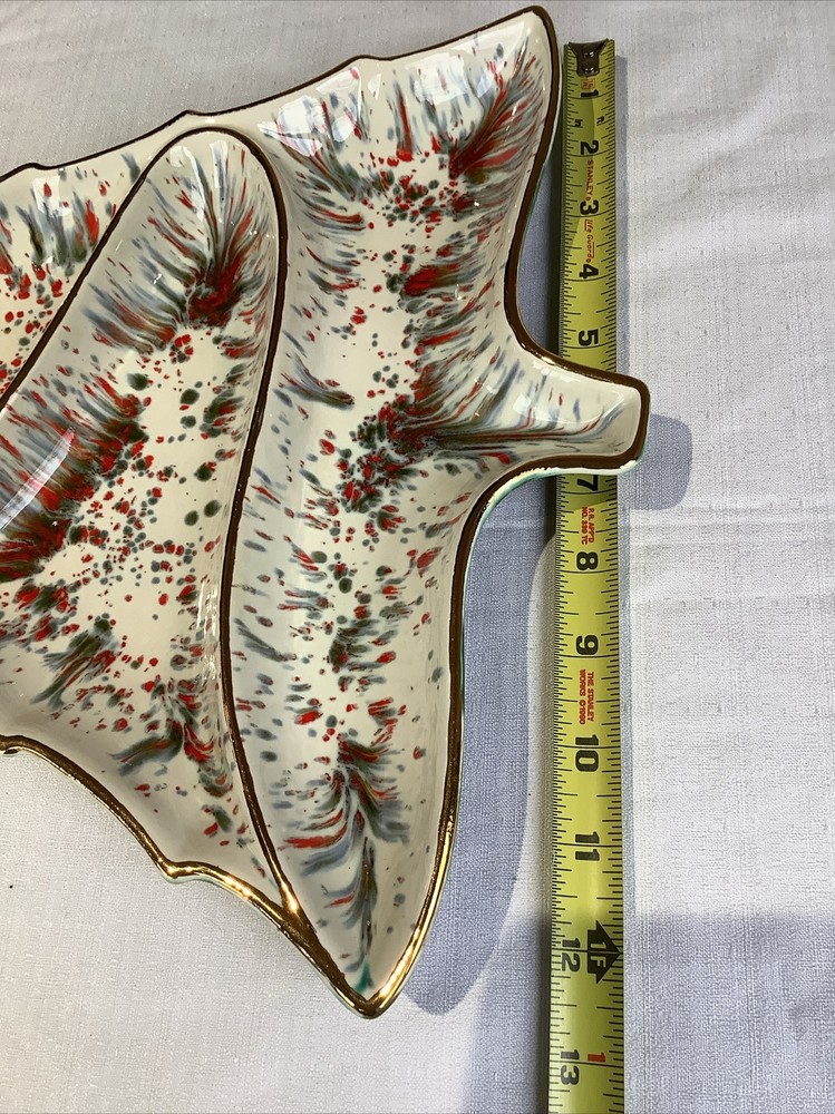 Vintage Atlantic Mold Mid Century Christmas Tree Serving Dish